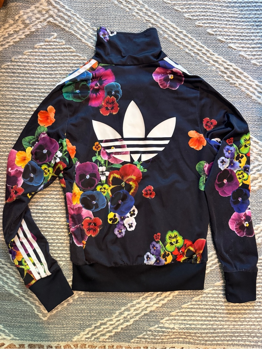 Adidas Originals Women’s Black Floral Track Jacket - Picture 4 of 4
